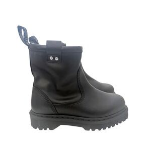 Dr. Martens Anistone Lo Boots Black Leather Biker, Grunge, Goth Sz US W9, M8